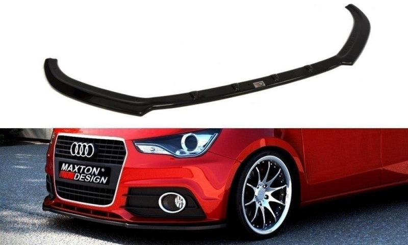Maxton Design Front Ansatz für Audi A1 8X schwarz Hochglanz