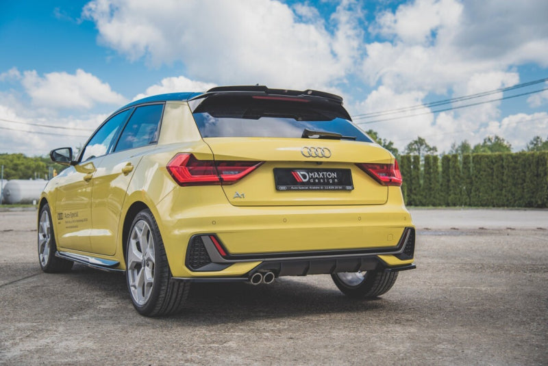 Maxton Design Spoiler CAP für Audi A1 S-Line GB schwarz Hochglanz