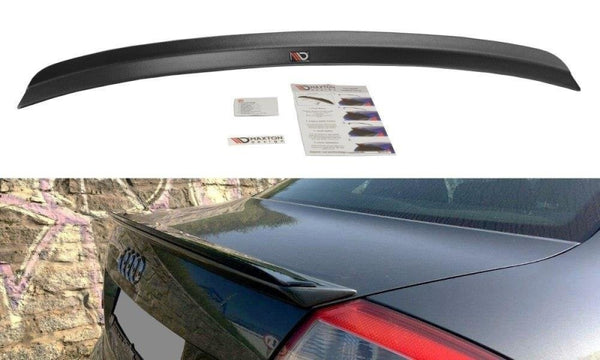 Maxton Design Spoiler CAP für Audi A4 S-Line B6 Limousine schwarz Hochglanz