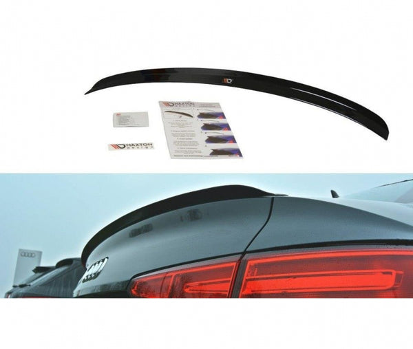 Maxton Design Spoiler CAP für Audi A4 S-Line B9 Limousine schwarz Hochglanz