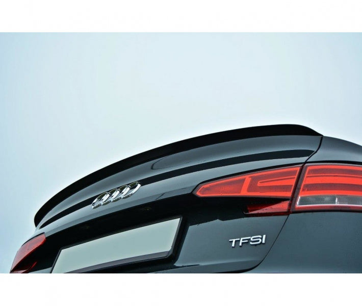 Maxton Design Spoiler CAP für Audi A4 S-Line B9 Limousine schwarz Hochglanz