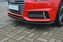 Maxton Design Front Ansatz V.2 für Audi S4 / A4 S-Line B9 schwarz Hochglanz