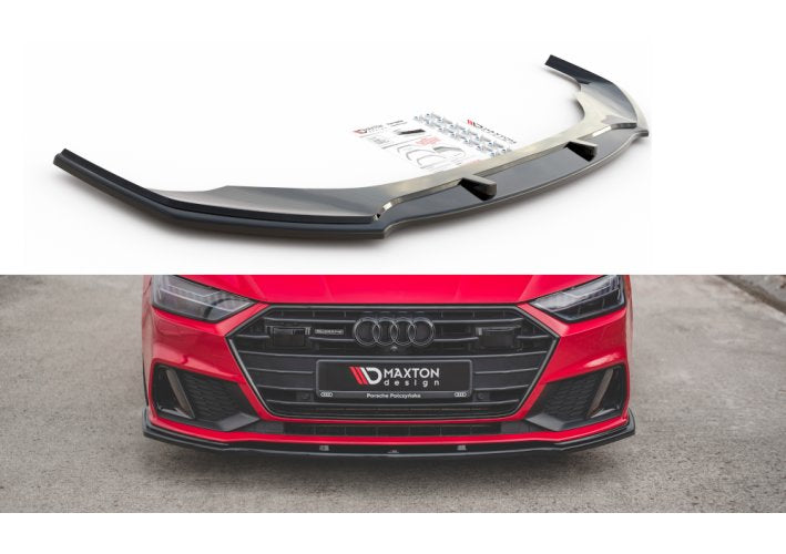 Maxton Design Front Ansatz V.2 für Audi A7 C8 schwarz matt