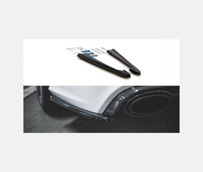 Maxton Design Heck Ansatz Flaps Diffusor V.2 für Audi RS6 C7 schwarz Hochglanz