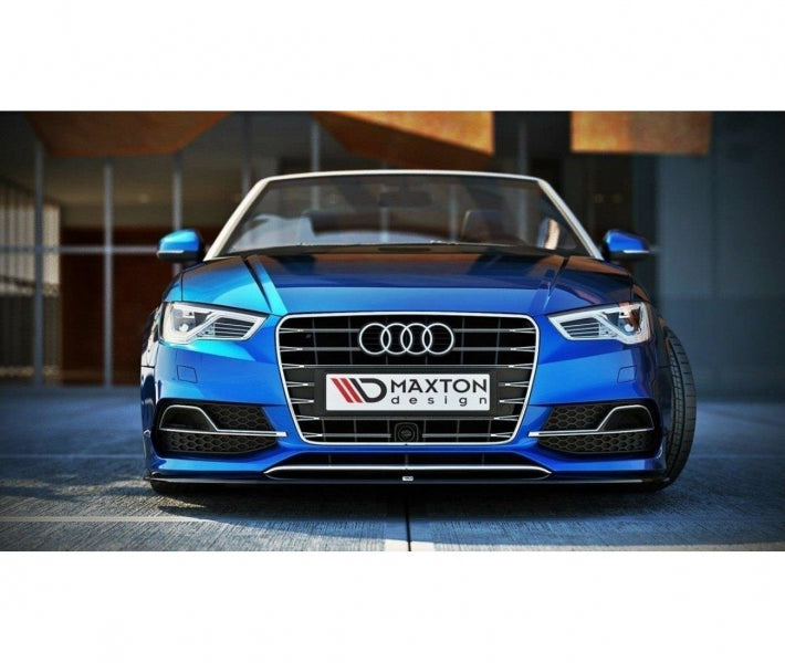 Maxton Design Front diffusor V.1 Audi S3 / A3 S-Line 8V Limousine / Cabrio schwarz Hochglanz