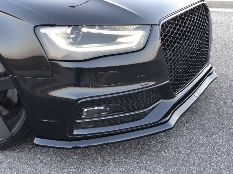 Maxton Design Front Ansatz V.2 für Audi S4 B8 FL schwarz Hochglanz
