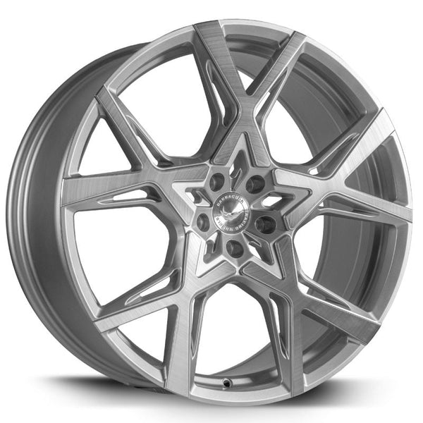 BARRACUDA PROJECT X Silver-brushed-Surface Felge 10x22 - 22 Zoll 5x127 Lochkreis - Beast Performance Fahrzeugtechnik OHG