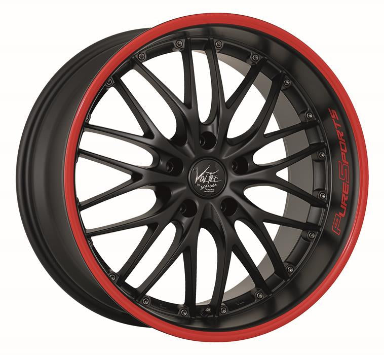 BARRACUDA VOLTEC T6 PureSports / Color Trim rot Felge 8x17 - 17 Zoll 5x112 Lochkreis - Beast Performance Fahrzeugtechnik OHG