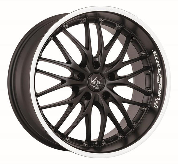 BARRACUDA VOLTEC T6 Mattblack Puresports / Color Trim weiss Felge 8x19 - 19 Zoll 5x114,3 Lochkreis - Beast Performance Fahrzeugtechnik OHG