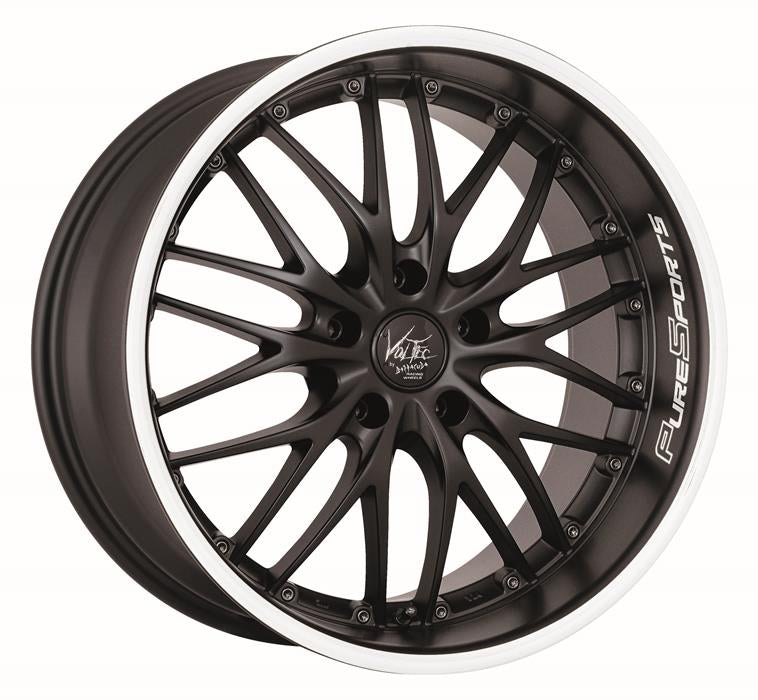 BARRACUDA VOLTEC T6 Mattblack Puresports / Color Trim weiss Felge 8x19 - 19 Zoll 5x114,3 Lochkreis - Beast Performance Fahrzeugtechnik OHG