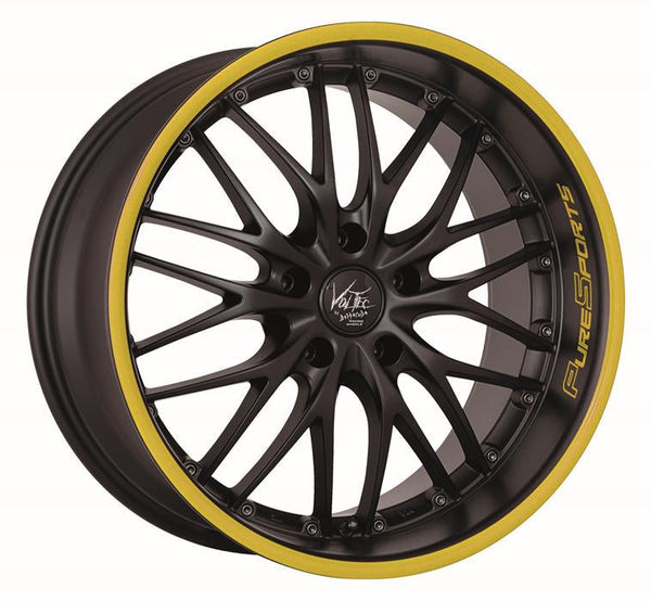 BARRACUDA VOLTEC T6 PureSports / Color Trim gelb Felge 9x20 - 20 Zoll 5x112 Lochkreis - Beast Performance Fahrzeugtechnik OHG