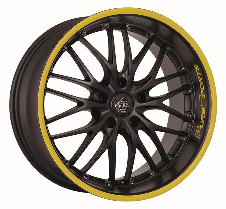 BARRACUDA VOLTEC T6 PureSports / Color Trim gelb Felge 9x20 - 20 Zoll 5x112 Lochkreis - Beast Performance Fahrzeugtechnik OHG