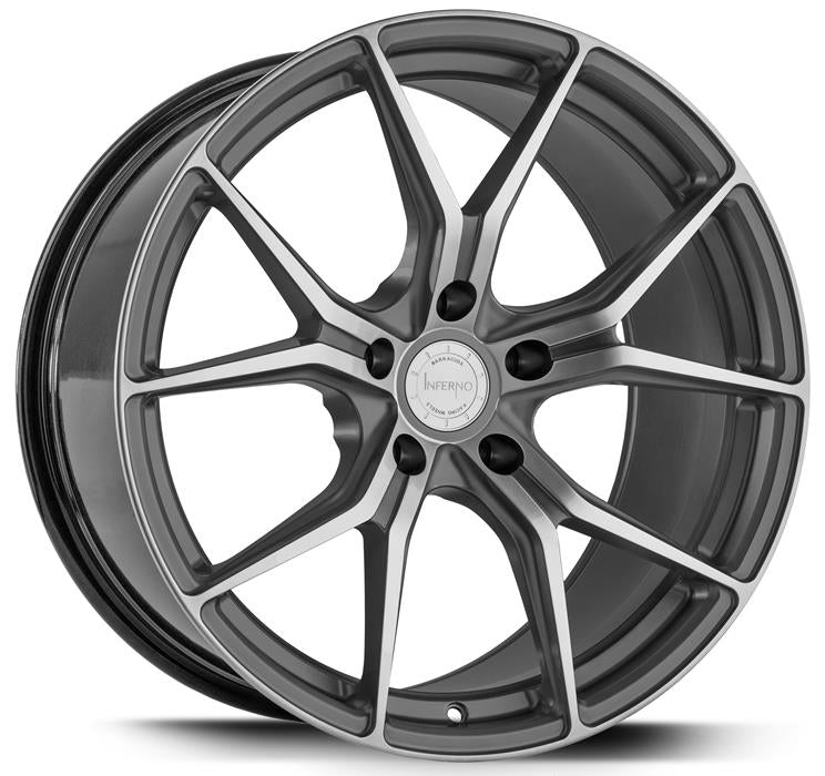 BARRACUDA INFERNO Higloss-Gunmetal-polished Felge 8,5x19 - 19 Zoll 5x112 Lochkreis - Beast Performance Fahrzeugtechnik OHG