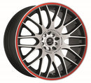 BARRACUDA KARIZZMA Mattblack-polished / Color Trim rot Felge 9x18 - 18 Zoll 5x100 Lochkreis - Beast Performance Fahrzeugtechnik OHG
