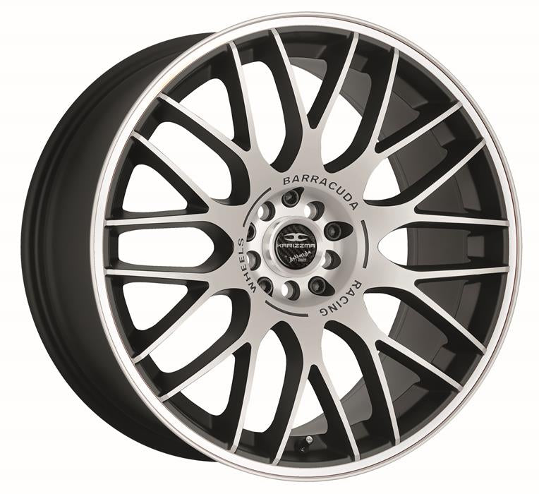 BARRACUDA KARIZZMA Mattblack-polished / Color Trim weiss Felge 8,5x19 - 19 Zoll 5x114,3 Lochkreis - Beast Performance Fahrzeugtechnik OHG