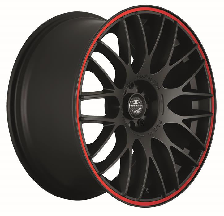 BARRACUDA KARIZZMA Mattblack Puresports / Color Trim rot Felge 9x20 - 20 Zoll 5x120 Lochkreis - Beast Performance Fahrzeugtechnik OHG