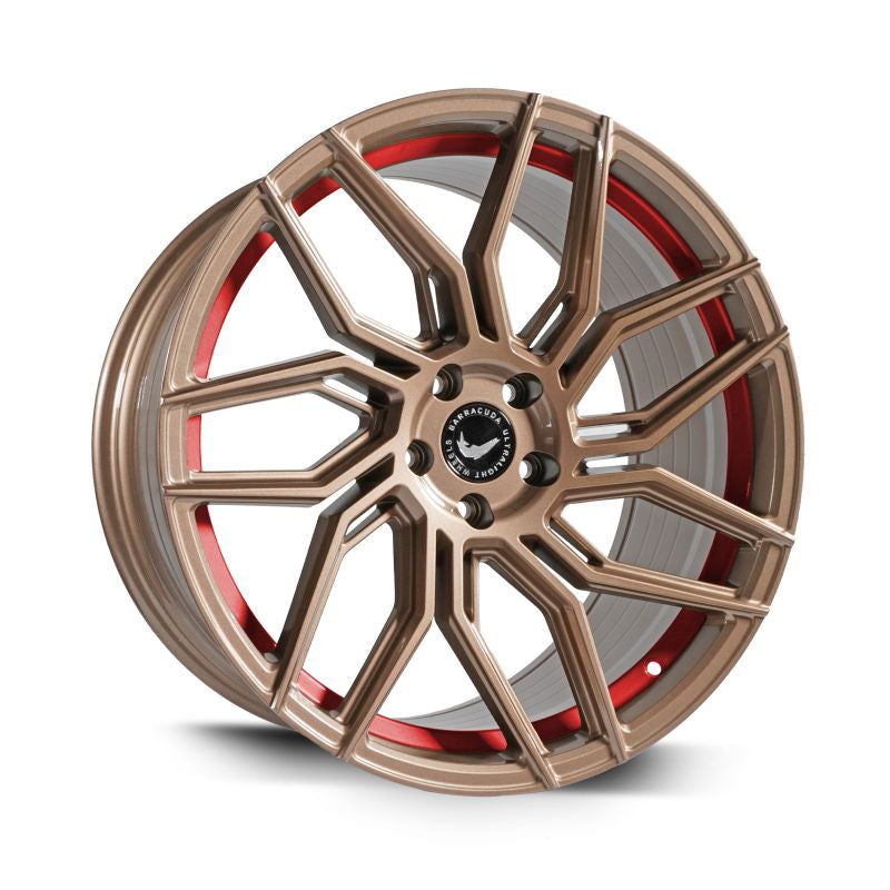 BARRACUDA DRAGOON Higloss-Bronze undercut Trimline red Felge 8,5x19 - 19 Zoll 5x114,3 Lochkreis - Beast Performance Fahrzeugtechnik OHG