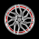 BARRACUDA DRAGOON Silver undercut Trimline red Felge 9x19 - 19 Zoll 5x114,3 Lochkreis - Beast Performance Fahrzeugtechnik OHG