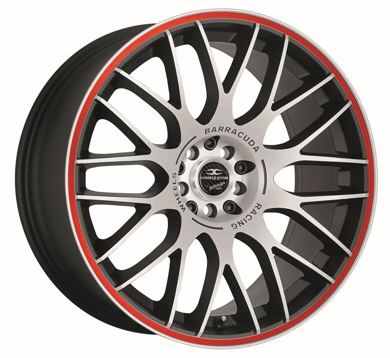 BARRACUDA KARIZZMA Mattblack-polished / Color Trim RAL  Felge 8,5x19 - 19 Zoll 5x100 Lochkreis