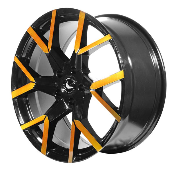 BARRACUDA TZUNAMEE EVO Black gloss Flashgold Felge 8,5x19 - 19 Zoll 5x108 Lochkreis - Beast Performance Fahrzeugtechnik OHG