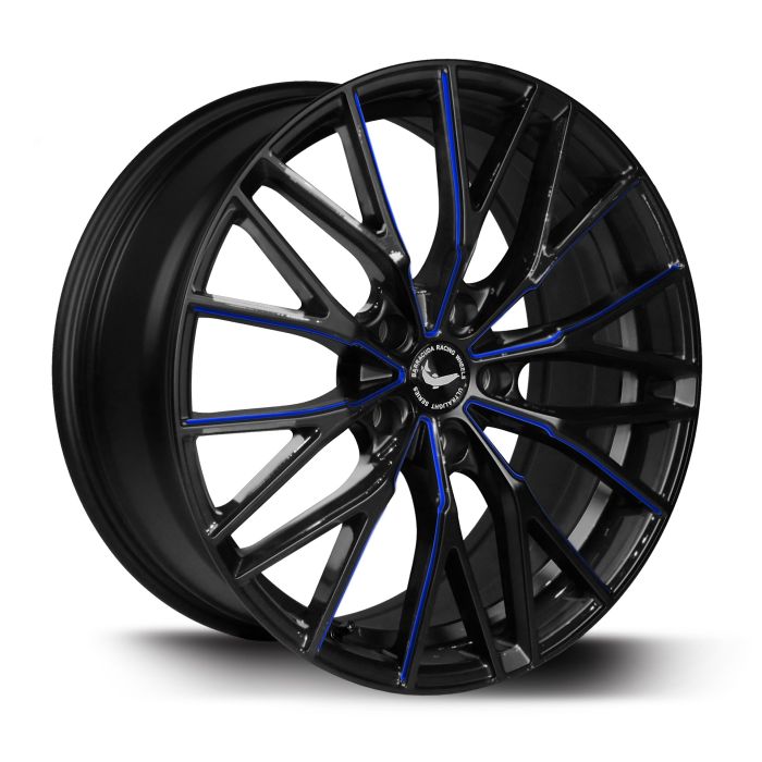 BARRACUDA PROJECT 3.0 Black gloss Flashblue Felge 10x20 - 20 Zoll 5x110 Lochkreis - Beast Performance Fahrzeugtechnik OHG