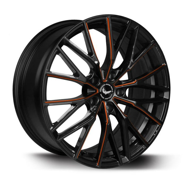 BARRACUDA PROJECT 3.0 Black gloss Flashorange Felge 10x20 - 20 Zoll 5x110 Lochkreis - Beast Performance Fahrzeugtechnik OHG