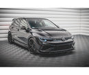 Maxton Design Lame de pare-chocs avant et flaps V.2 pour Volkswagen Golf R Mk8 Noir/Brillant