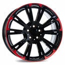 Brabus Monoblock R – nero lucido con elementi decorativi rossi 19 pollici 5x112