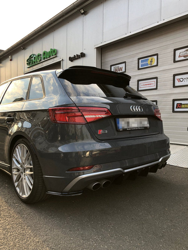 Maxton Design Heck Ansatz Flaps Diffusor für AUDI S3 8V FACELIFT schwarz matt - Beast Performance Fahrzeugtechnik OHG