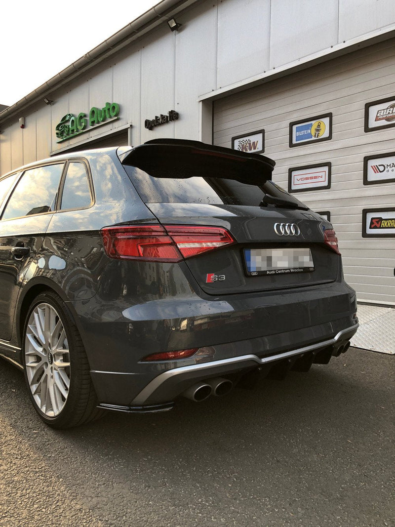 Maxton Design Heck Ansatz Flaps Diffusor für AUDI S3 8V FACELIFT schwarz matt - Beast Performance Fahrzeugtechnik OHG