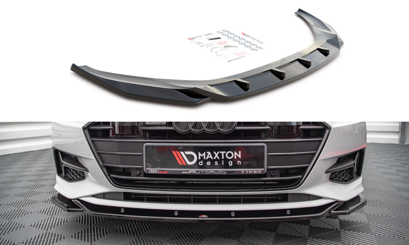 Maxton Design Front Ansatz V.1 für Audi A7 C8 Carbon Look - Beast Performance Fahrzeugtechnik OHG