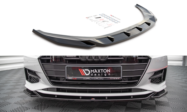 Maxton Design Front Ansatz V.1 für Audi A7 C8 schwarz Hochglanz - Beast Performance Fahrzeugtechnik OHG