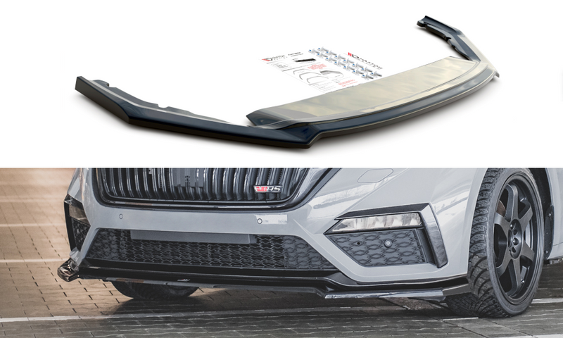 Maxton Design Front Ansatz V.4 für Skoda Octavia RS Mk4 schwarz matt - Beast Performance Fahrzeugtechnik OHG