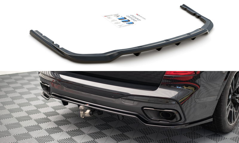 Maxton Design Mittlerer Diffusor Heck Ansatz DTM Look für BMW X7 M G07 Carbon Look - Beast Performance Fahrzeugtechnik OHG
