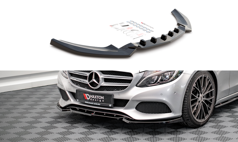 Maxton Design Front Ansatz für Mercedes-Benz C W205 schwarz matt - Beast Performance Fahrzeugtechnik OHG