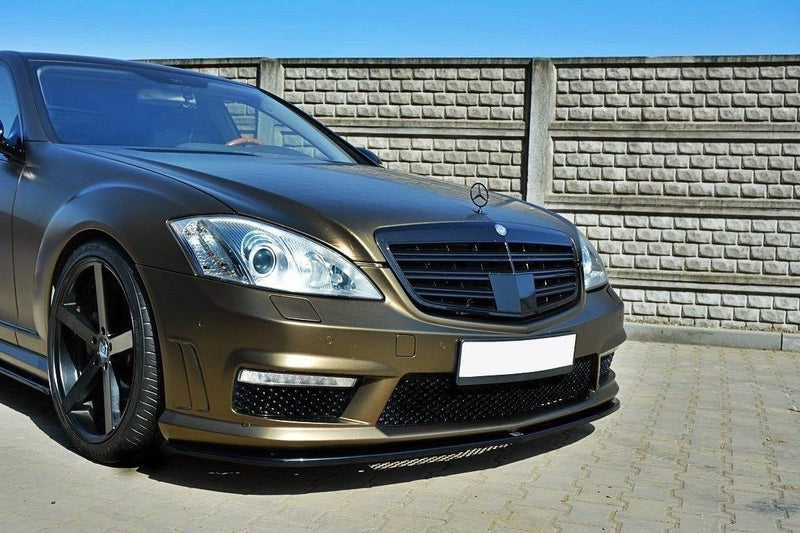 Maxton Design Front Ansatz für MERCEDES S-KLASSE W221 AMG Carbon Look - Beast Performance Fahrzeugtechnik OHG