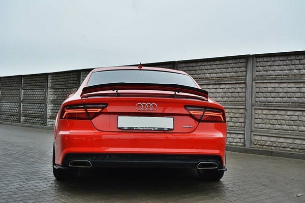Maxton Design Spoiler CAP für AUDI A7 S-LINE (FACELIFT) schwarz Hochglanz - Beast Performance Fahrzeugtechnik OHG