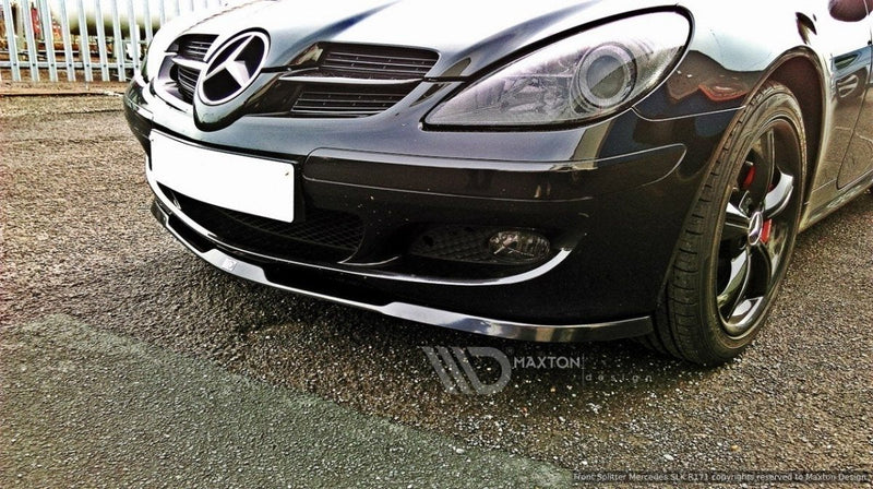Maxton Design Front Ansatz für MERCEDES SLK R171 STANDARD STOßSTANGE schwarz Hochglanz - Beast Performance Fahrzeugtechnik OHG