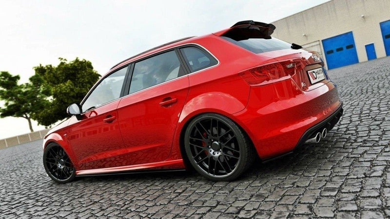 Maxton Design Seitenschweller Ansatz für Audi S3 / A3 S-Line 8V / 8V FL Sportback Carbon Look - Beast Performance Fahrzeugtechnik OHG