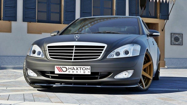 Maxton Design Front Ansatz für MERCEDES S-KLASSE W221 Carbon Look - Beast Performance Fahrzeugtechnik OHG