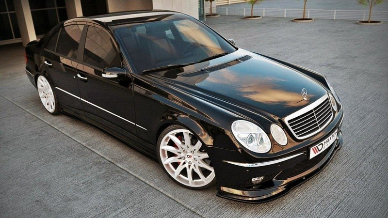 Maxton Design Front Ansatz für MERCEDES E W211 AMG VORFACELIFT schwarz matt - Beast Performance Fahrzeugtechnik OHG