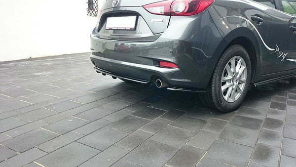 Maxton Design Heck Ansatz Flaps Diffusor für Mazda 3 BN (Mk3) Facelift Carbon Look - Beast Performance Fahrzeugtechnik OHG
