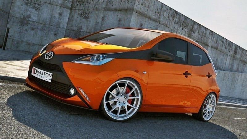 Maxton Design Front Ansatz für TOYOTA AYGO mk2 Carbon Look - Beast Performance Fahrzeugtechnik OHG