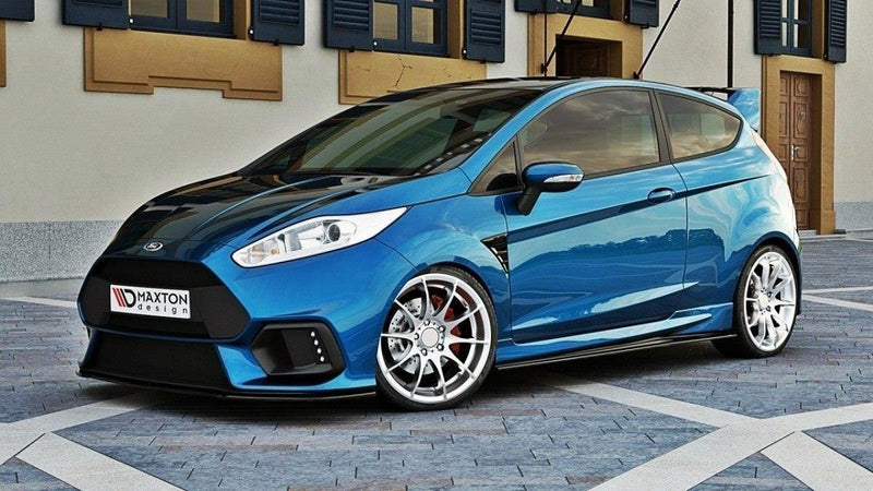 Maxton Design Front Ansatz für (Focus RS Look Stoßstange) Ford Fiesta Mk7 FL  schwarz matt - Beast Performance Fahrzeugtechnik OHG