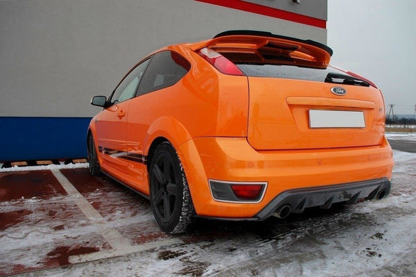 Maxton Design Heck Ansatz Flaps Diffusor für FORD FOCUS MK2 ST VORFACELIFT nur mit Diffusor Heck Ansatz für schwarz matt - Beast Performance Fahrzeugtechnik OHG