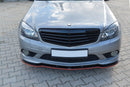 Maxton Design Front Ansatz für Mercedes C W204 AMG-Line (vor Facelift) Carbon Look - Beast Performance Fahrzeugtechnik OHG