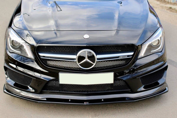 Maxton Design Front Ansatz für v.2 MERCEDES CLA 45 AMG C117 (vor Facelift) Carbon Look - Beast Performance Fahrzeugtechnik OHG