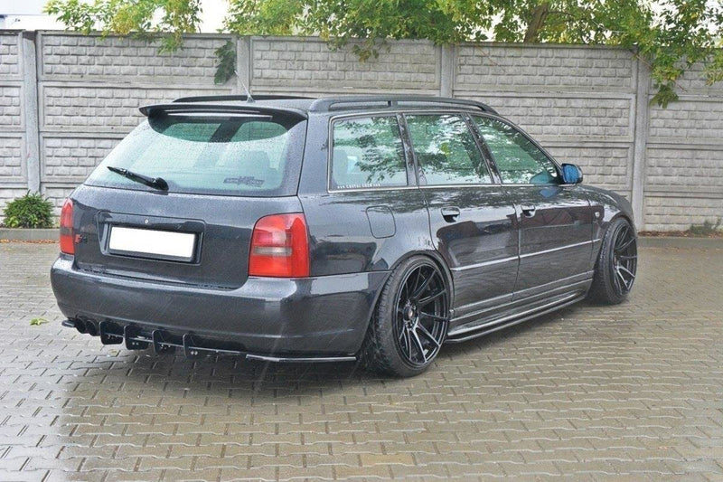 Maxton Design Heck Ansatz Flaps Diffusor für AUDI S4 B5 Avant schwarz matt - Beast Performance Fahrzeugtechnik OHG
