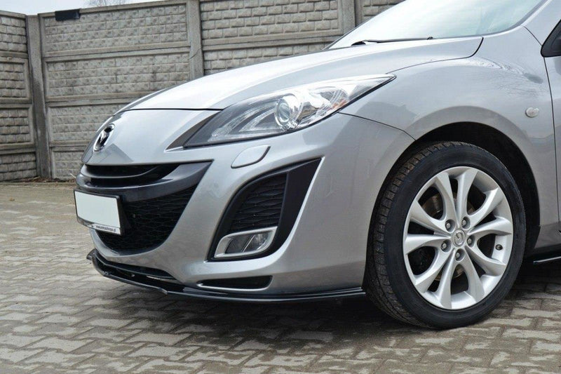Maxton Design Front Ansatz für MAZDA 3 MK2 SPORT (vor Facelift) schwarz Hochglanz - Beast Performance Fahrzeugtechnik OHG