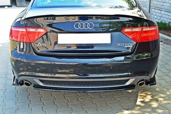 Maxton Design Heck Ansatz Flaps Diffusor für Audi A5 S-Line 8T Coupe schwarz matt - Beast Performance Fahrzeugtechnik OHG